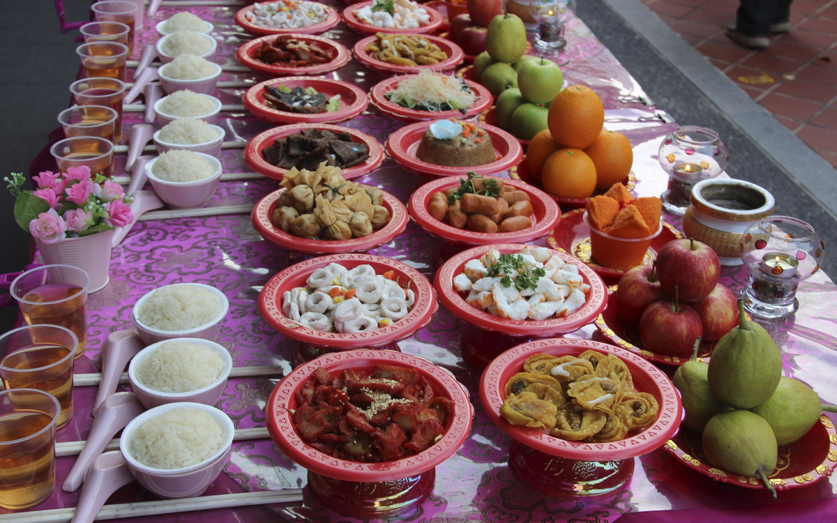 Essen in Chinatown, Singapur