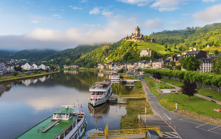 Aussicht auf die Burg in Cochem, Deutschland