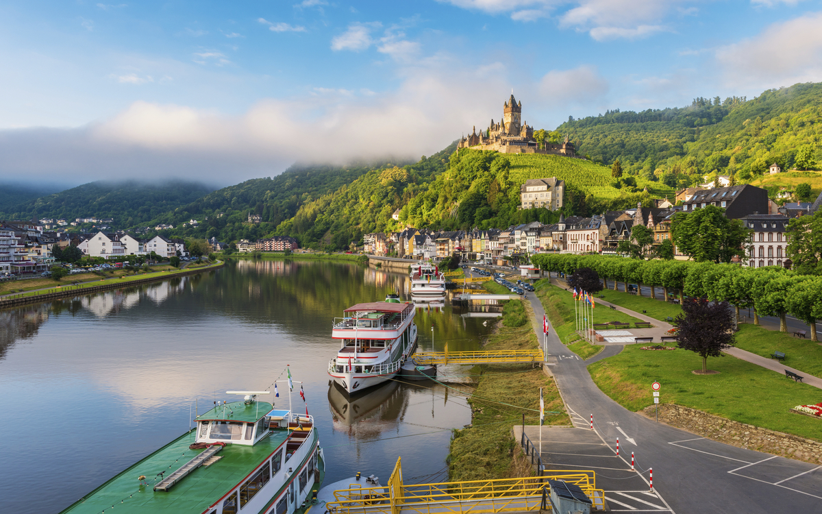 Aussicht auf die Burg in Cochem, Deutschland
