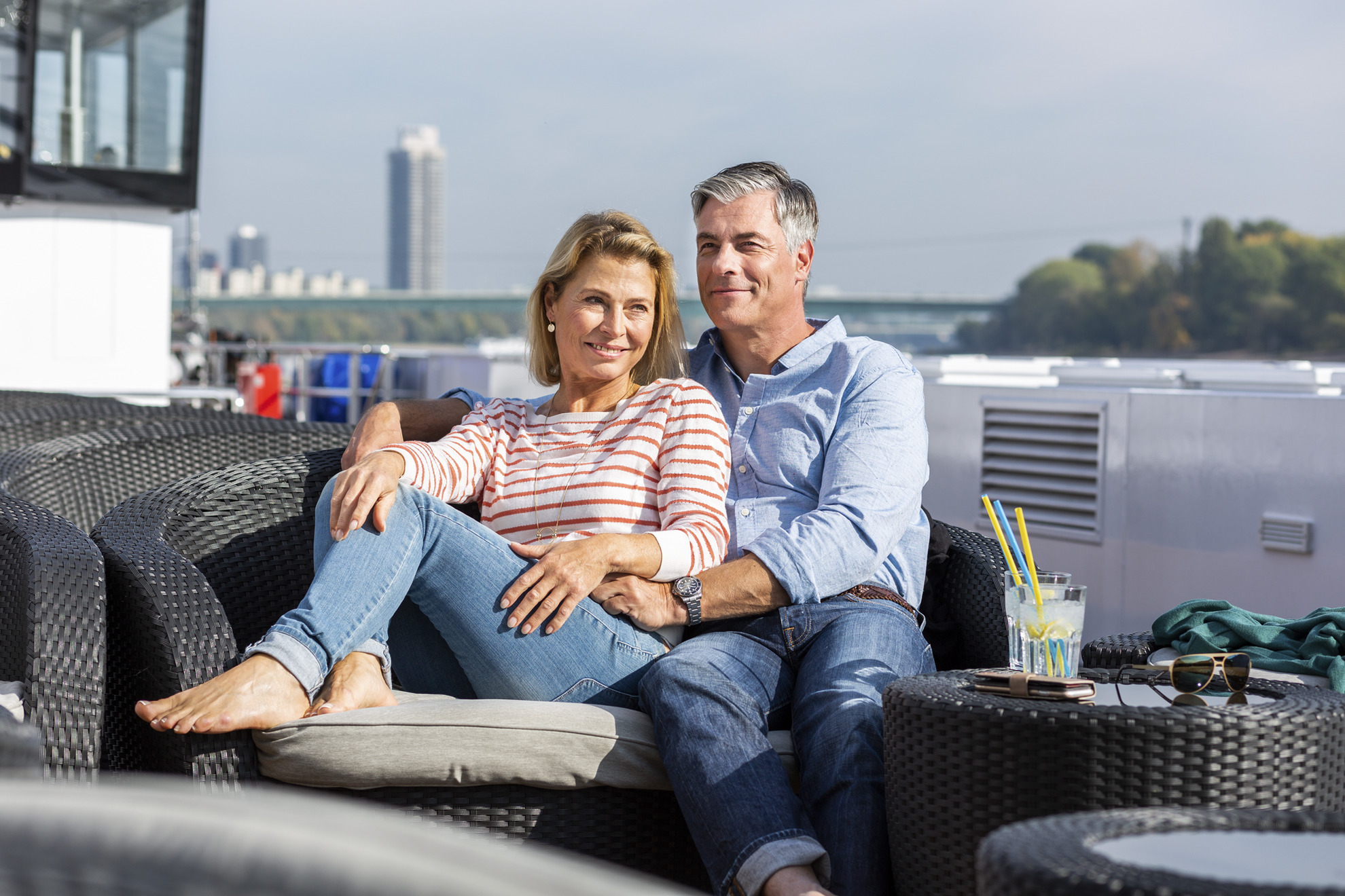 Entspannen auf dem Sonnendeck der MS Asara