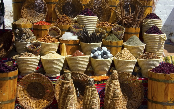 Gewürzstand auf einem Markt in Ägypten