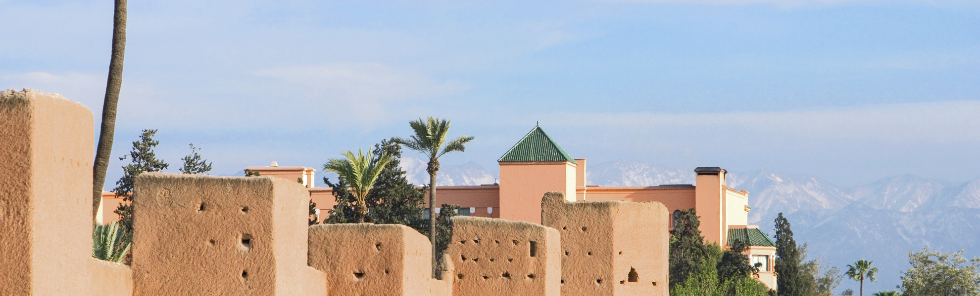 Die Stadtmauer von Marrakesch, Marokko