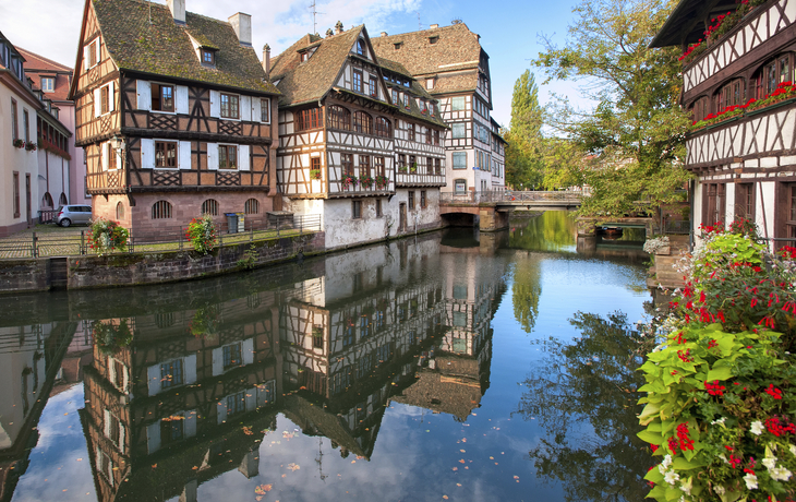 Fachwerkhäuser in Straßburg, Frankreich