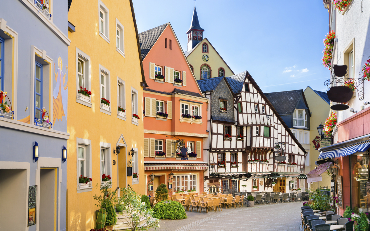 Straße in Bernkastel-Kues, Deutschland