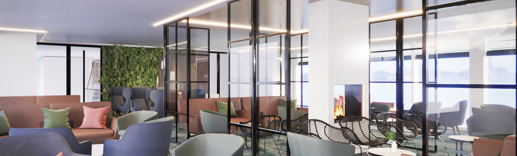 MS Amina, Modellbild Lounge, Schwesterschiff von MS Aurlia