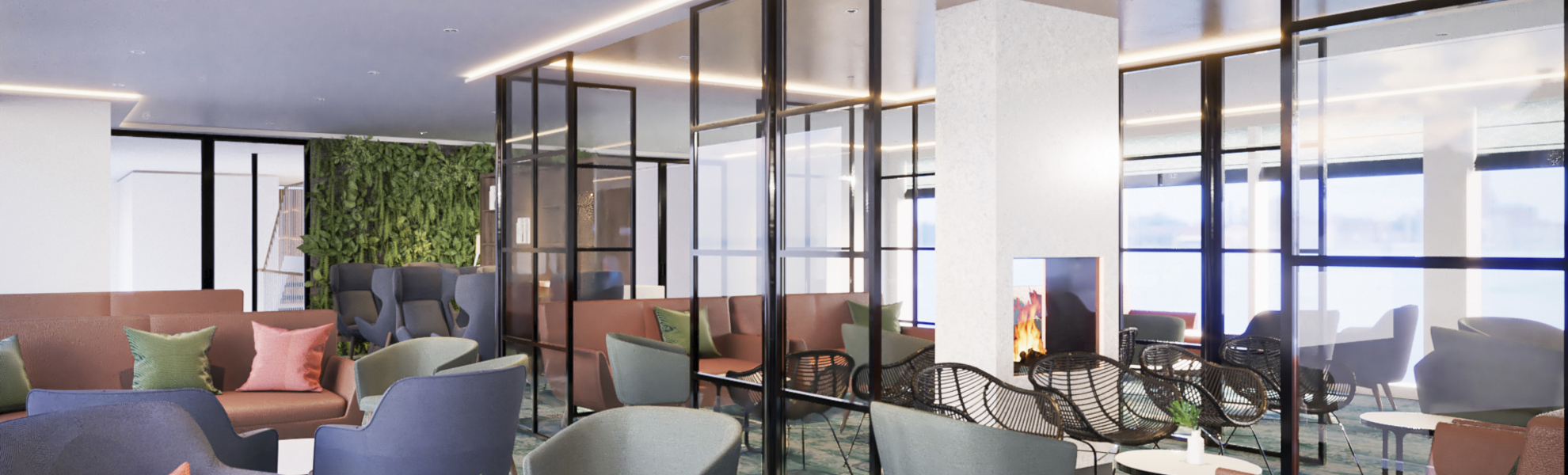 MS Amina, Modellbild Lounge, Schwesterschiff von MS Aurlia