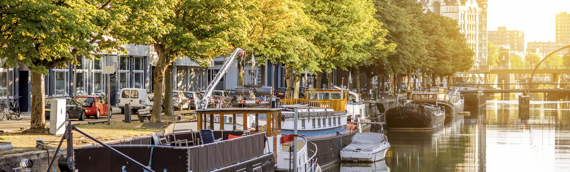 Grachten in Rotterdam, Niederlande