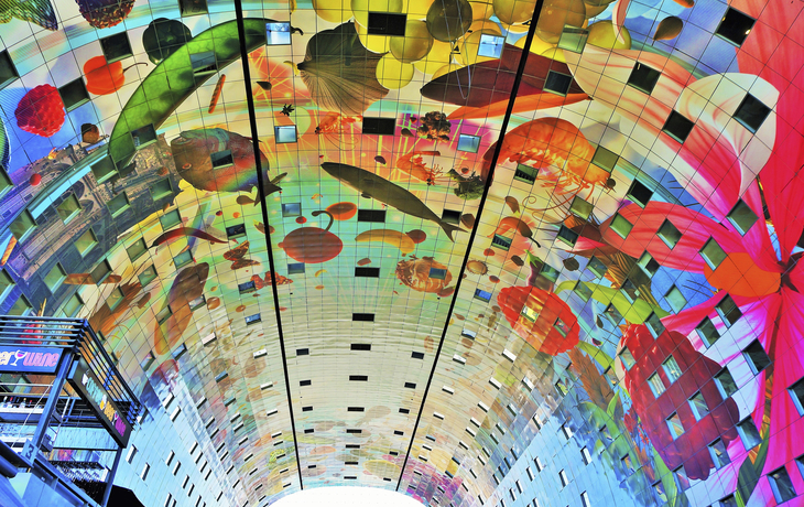 Deckengemaelde in der Markthalle von Rotterdam, Niederlande