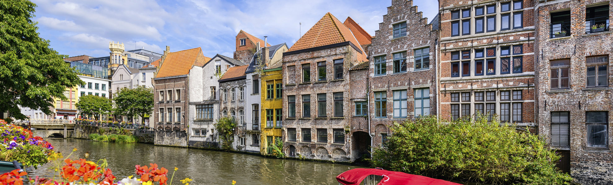 Gracht in Gent, Belgien