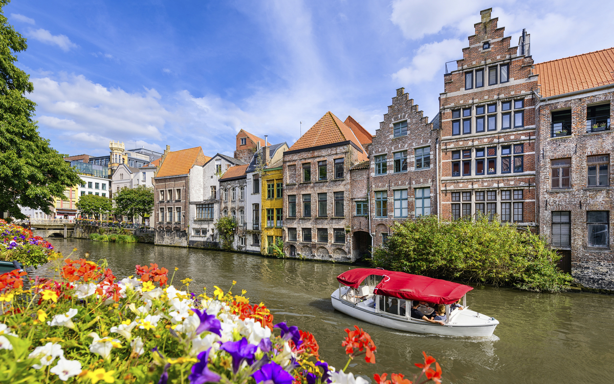 Gracht in Gent, Belgien