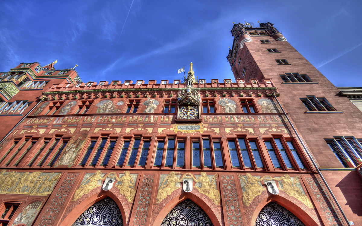 Rathaus von Basel, Schweiz