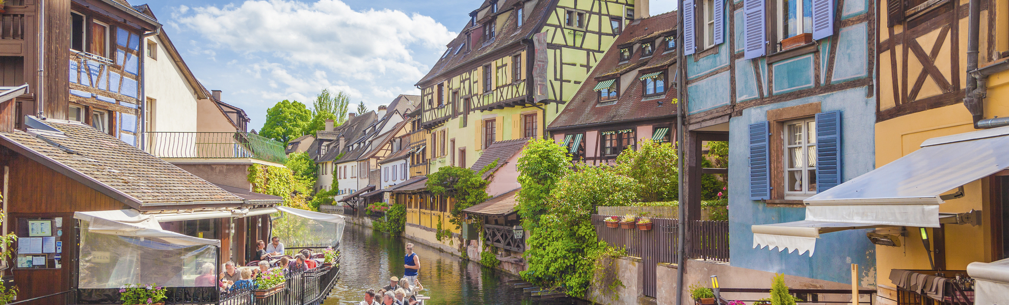 Kanal in der Stadt Colmar, Frankreich