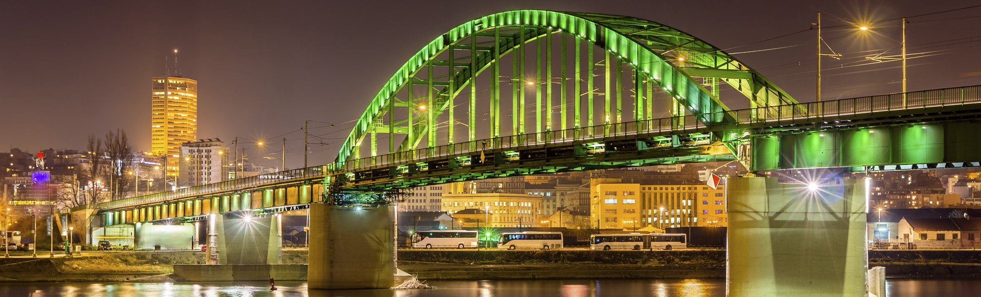 Belgrad bei Nacht, Serbien