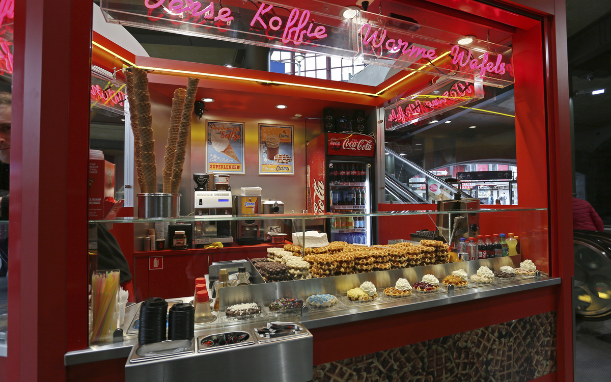 Lokal für Belgische Waffeln in Antwerpen, Belgien