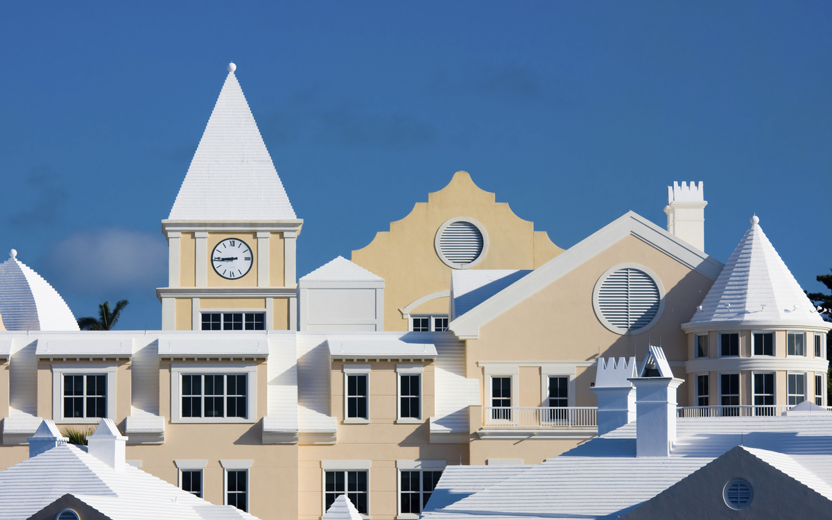 Blick auf die Dächer von Hamilton, Bermuda