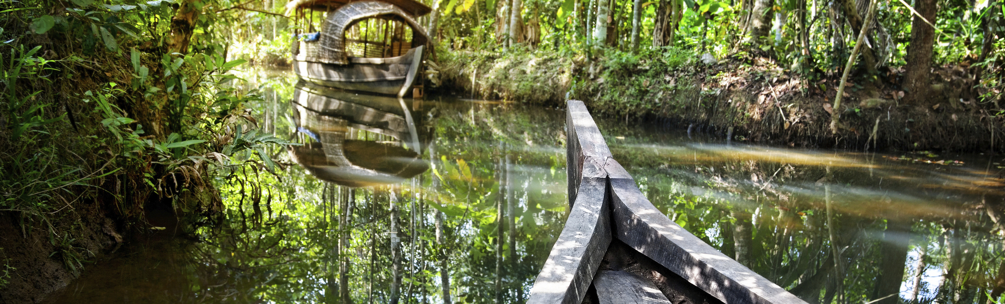 Unterwegs auf den Backwaters von Kochi, Indien