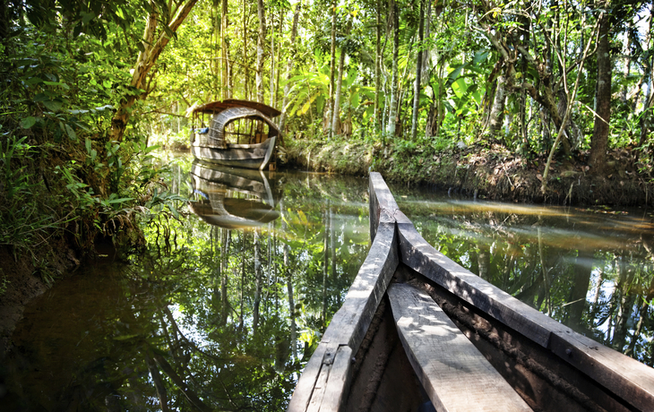 Unterwegs auf den Backwaters von Kochi, Indien