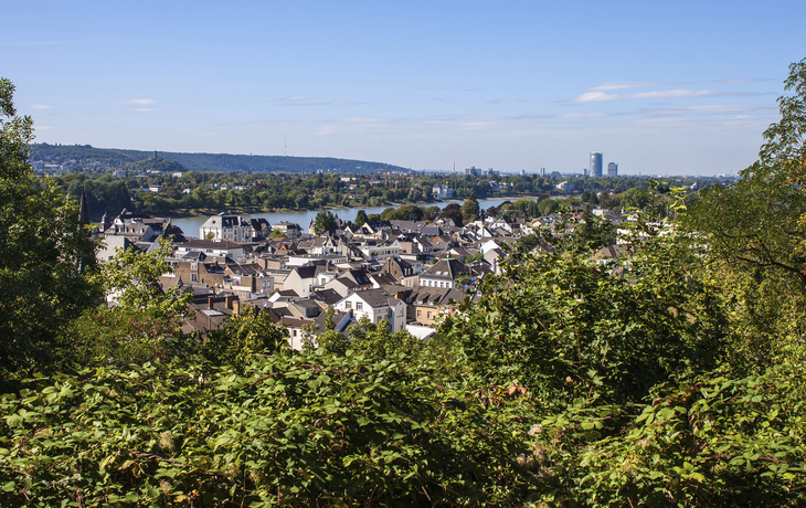 Blick auf Königswinter am Rhein, Deutschland