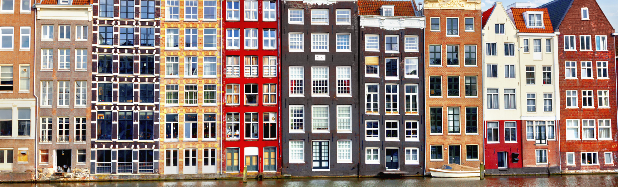 Hauser am Kanal von Amsterdam, Niederlande