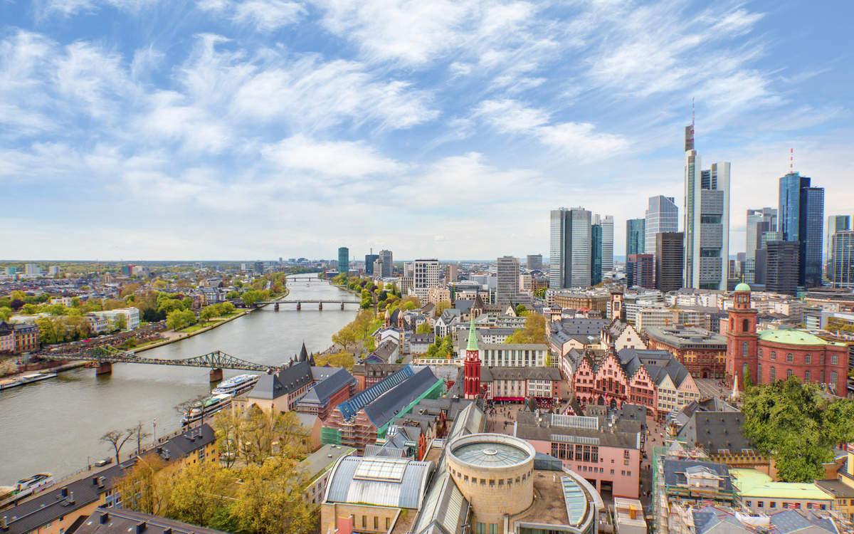 Slkyline von Frankfurt am Main, Deutschland