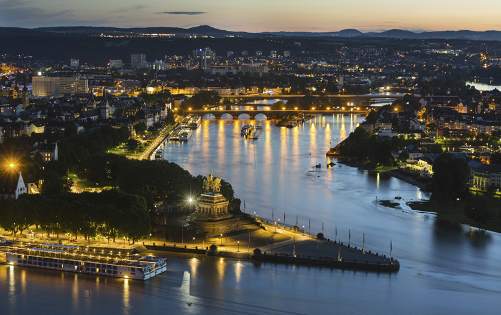 Deutsches Eck in Koblenz, Deutschland