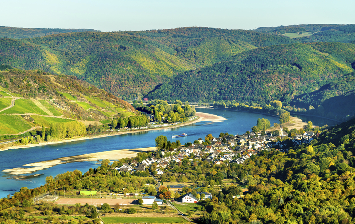 Rhein der durch Boppard fließt, Deutschland