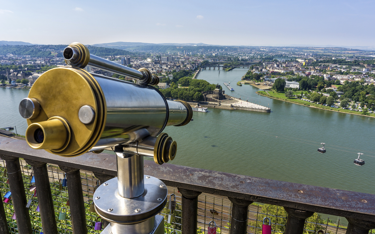 Aussichtspunkt mit Blick auf Koblenz, Deutschland