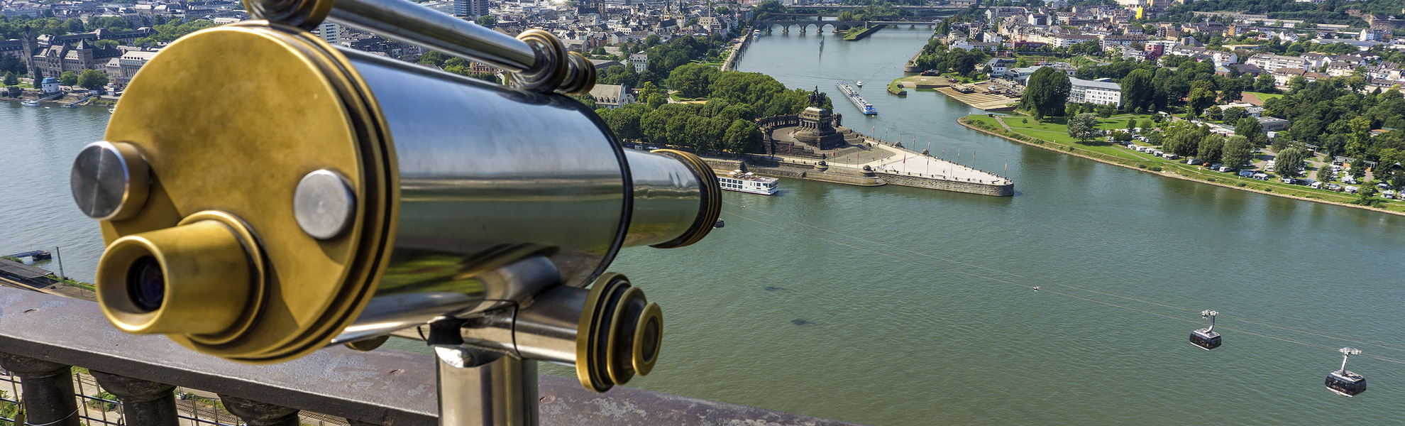 Aussichtspunkt mit Blick auf Koblenz, Deutschland