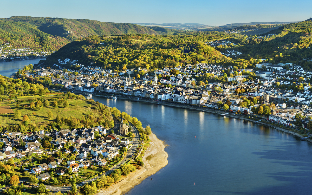 Rhein der durch Boppard fließt, Deutschland