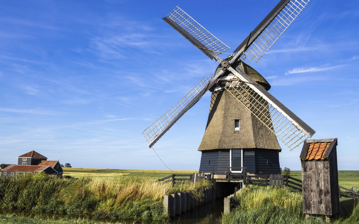 Windmühle in Hoorn, Niederlande