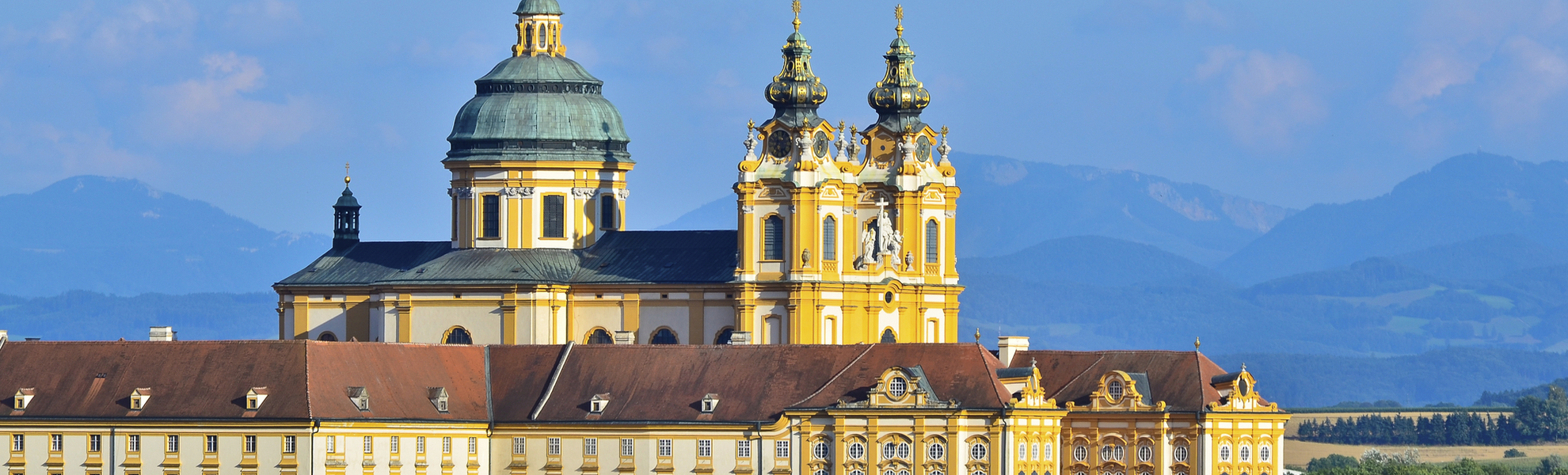 Die Stiftskirche in Melk, Oesterreich