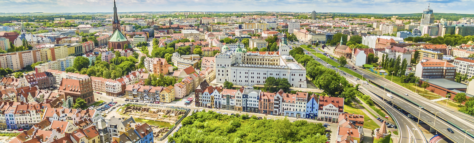 Luftaufnahme von Stettin, Polen