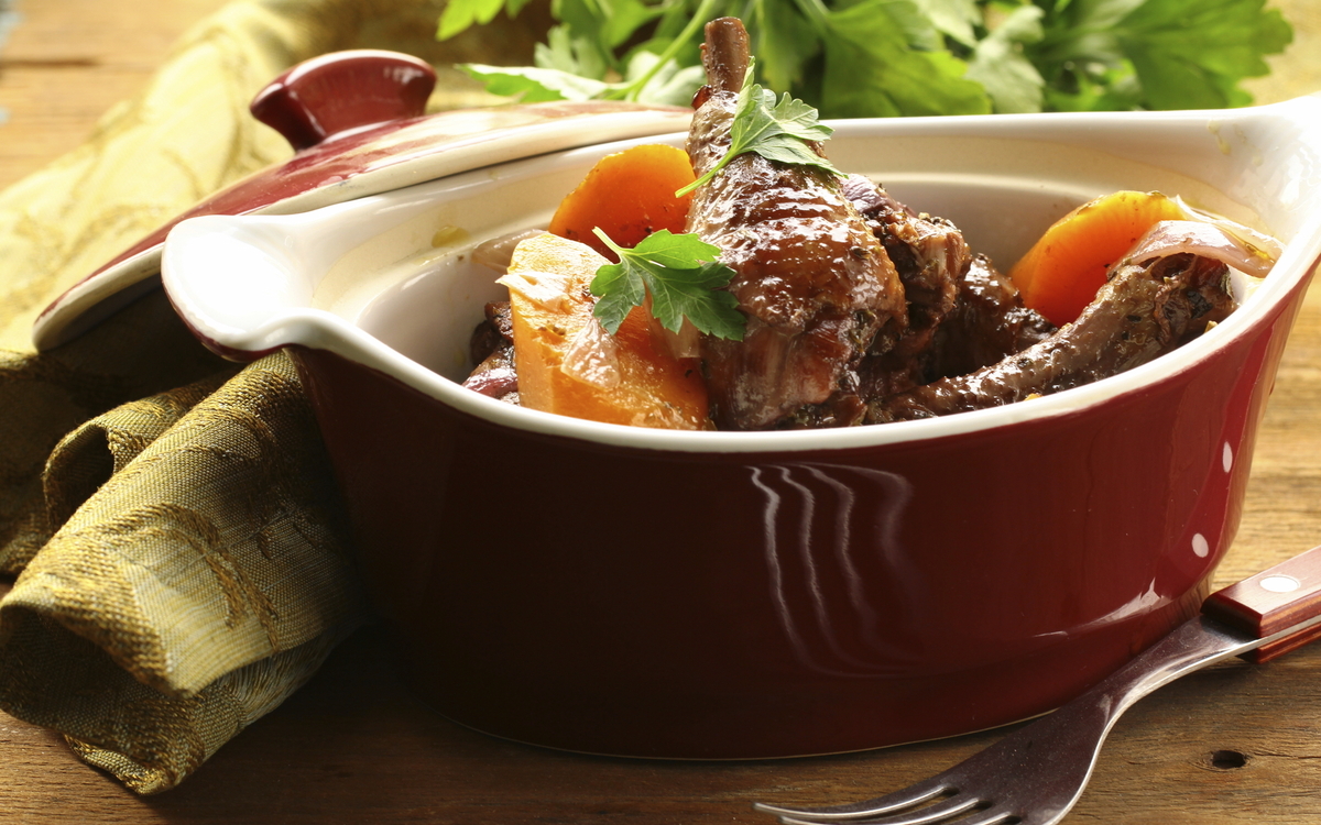 Französisches Coq au Vin