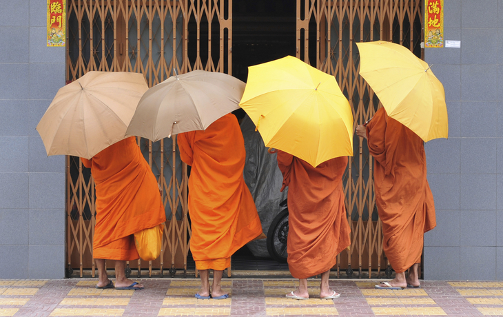Mönche in Phnom Penh, Kambodscha