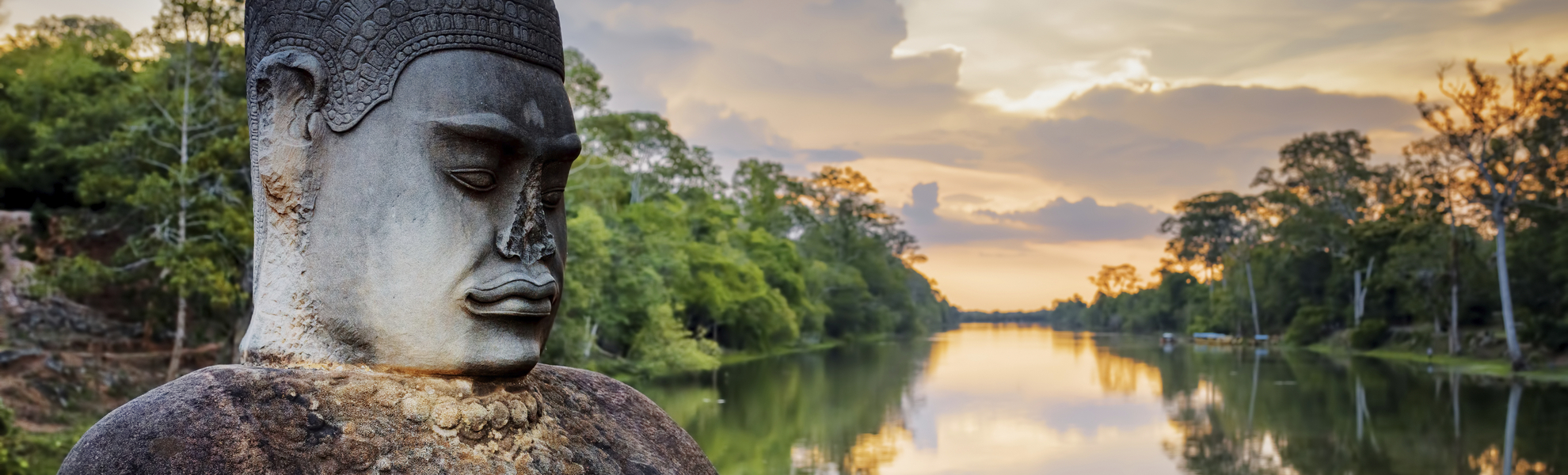 Steinstatue bei Angkor Thom in Siem Reap, Kambodascha