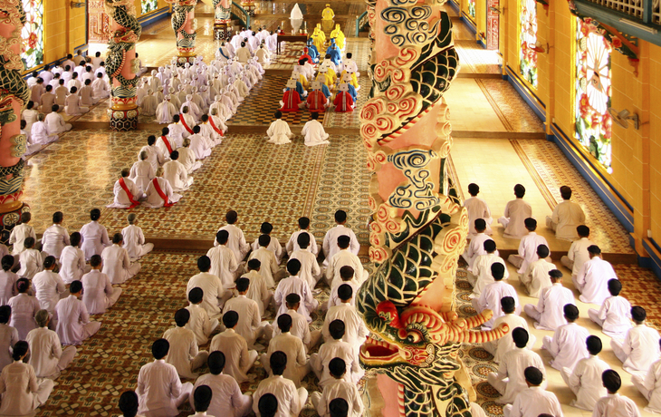 Cao Dai Tempel in der Tay Ninh Provinz, Vietnam