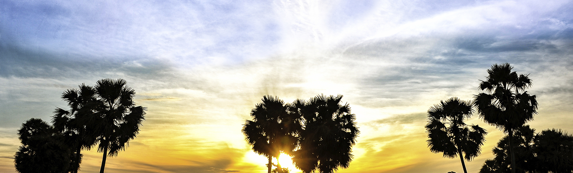 Sonnenuntergang in Chau Doc, Vietnam