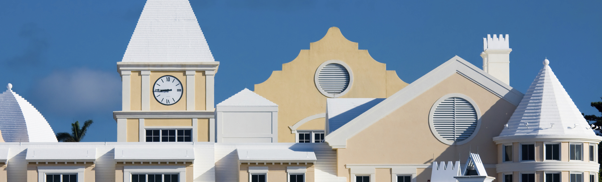 Blick auf die Dächer von Hamilton, Bermuda