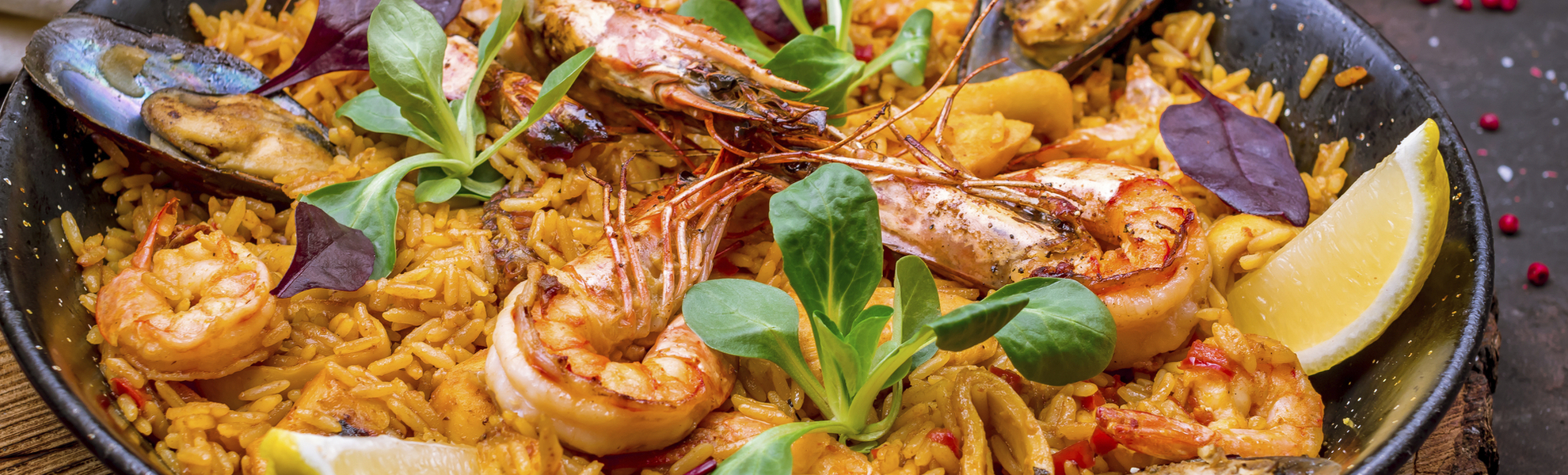 Paella mit Meeresfrüchten, Spanien