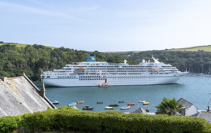 MS Amadea in Fowey, Cornwell