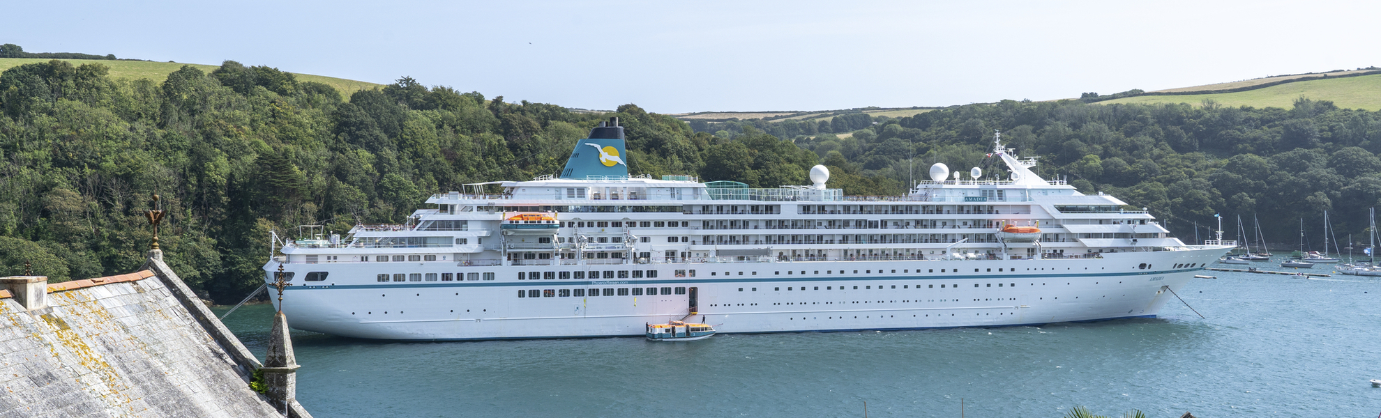 MS Amadea in Fowey, Cornwell