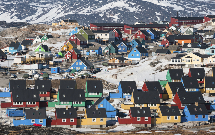 bunte Häuser in Ilulissat, Grönland