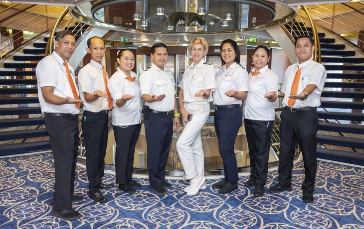 MS Amera, Einschiffung