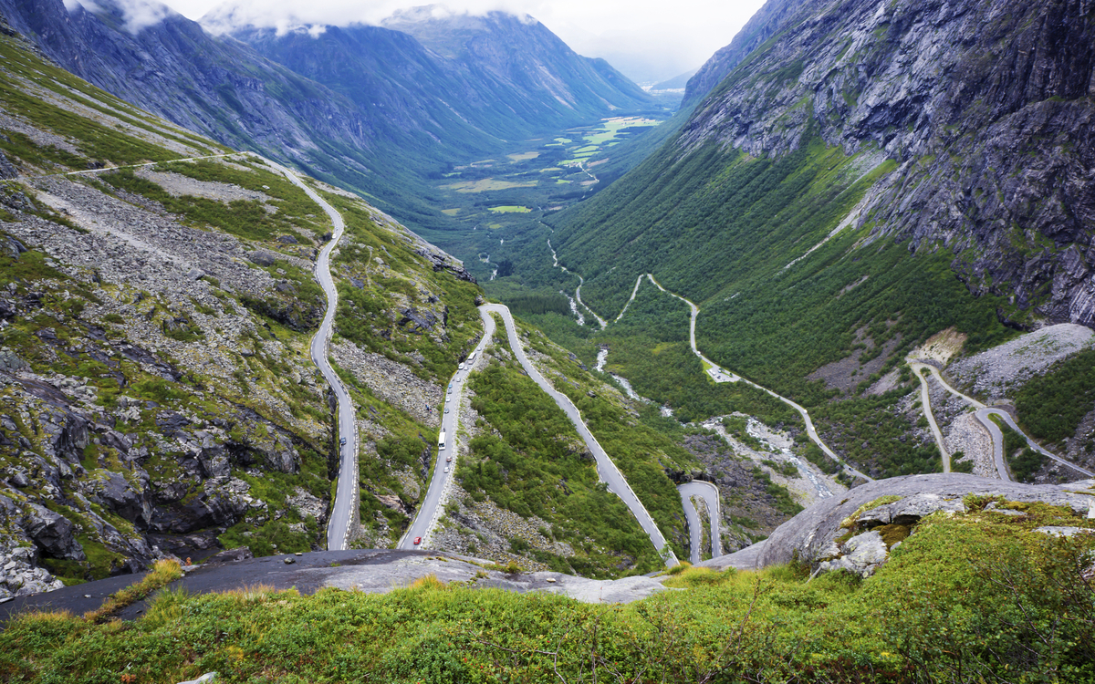 Bergstraße Trollstigen in Andalsnes, Norwegen