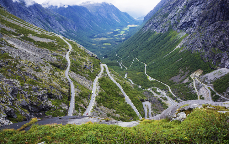 Bergstraße Trollstigen in Andalsnes, Norwegen