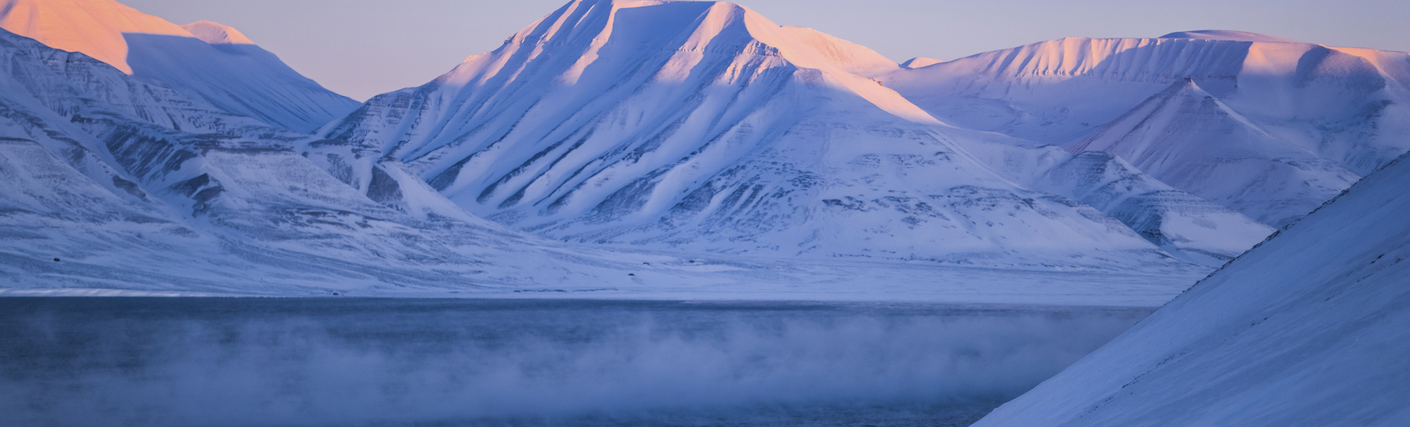Sonnenuntergang über Spitzbergen