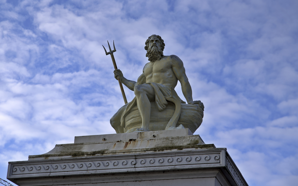 Poseidon Statue in Kopenhagen, Dänemark