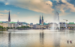 Binnenalster in Hamburg, Deutschland