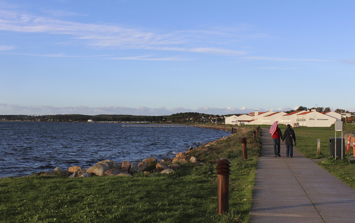 Spazieren in Ebeltoft, Daenemark