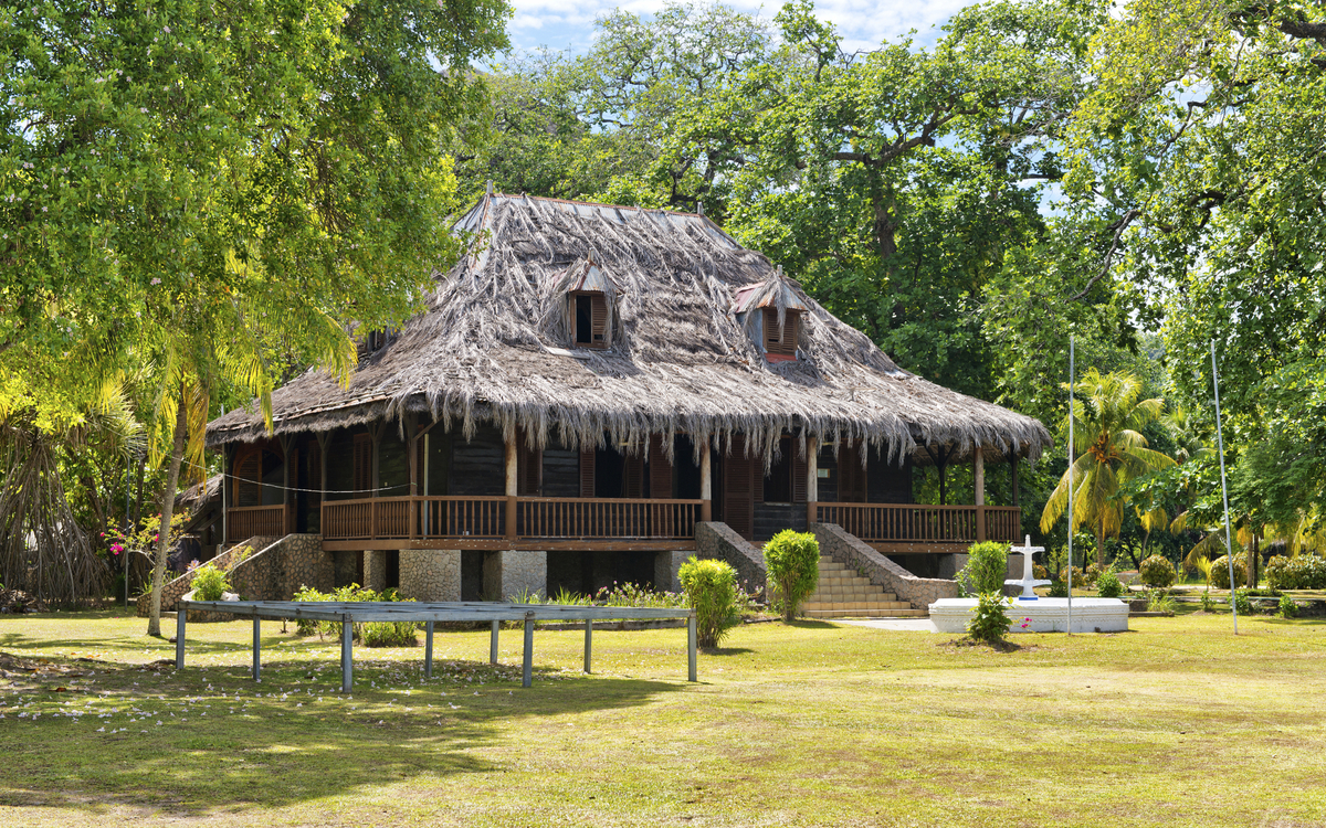 historisches Plantagenhaus auf La Digue, Seychellen